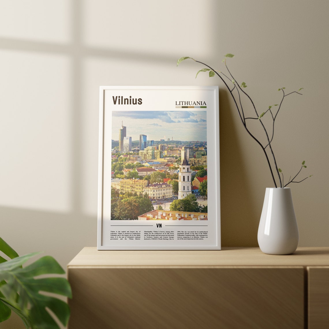 Vilnius Print Vilnius Poster Vilnius Wall Art Oil Painting Poster Colorful City Print City Artwork Travel Artwork Travel Wall Art - Image 2