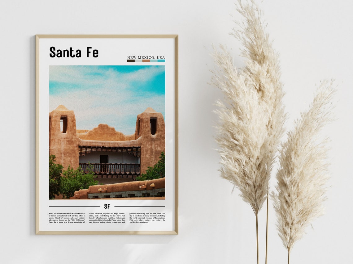 Santa Fe Poster Santa Fe Print Santa Fe Wall Art United States Photo United States Poster United States Print - Image 5
