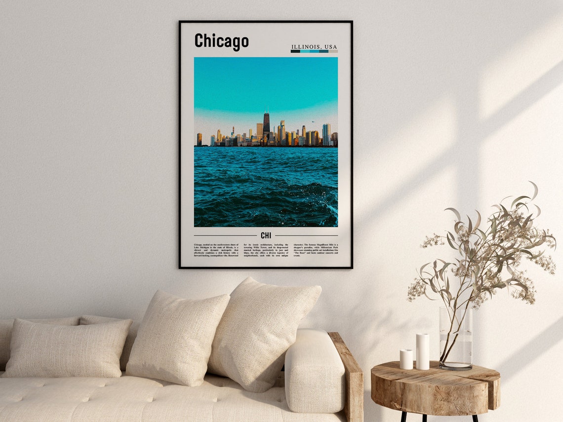Chicago Print Chicago Poster Chicago Wall Art United States Photo United States Poster United States Print - Image 2
