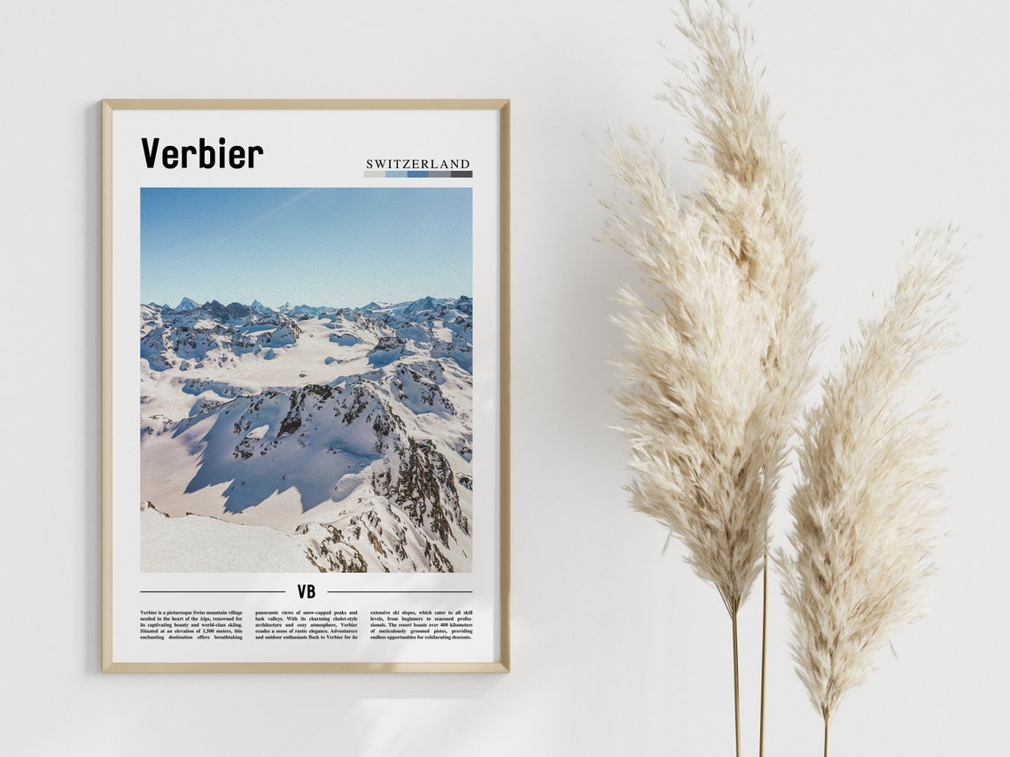 Verbier Poster Verbier Print Verbier Wall Art Europe Photo Europe Poster Europe Print Travel Poster - Image 4