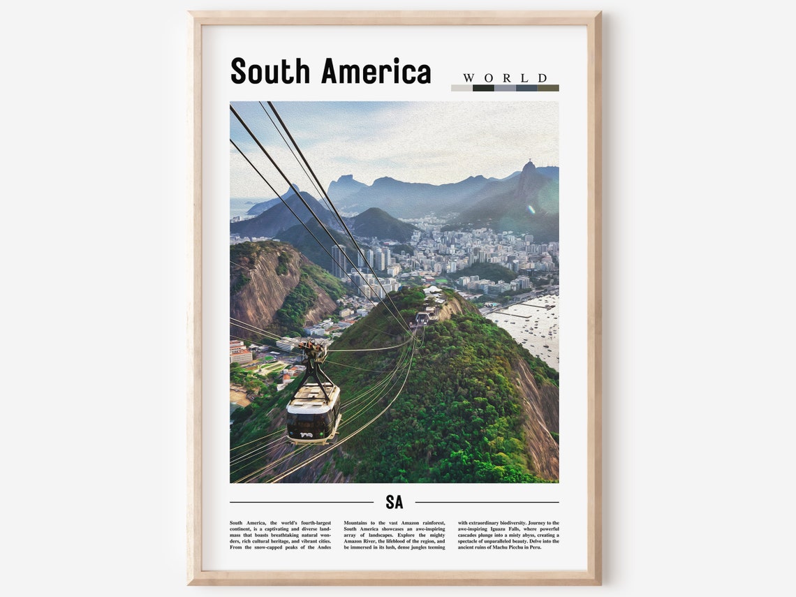 South America Poster South America Print South America Wall Art Europe Photo Europe Poster Europe Print Travel Poster