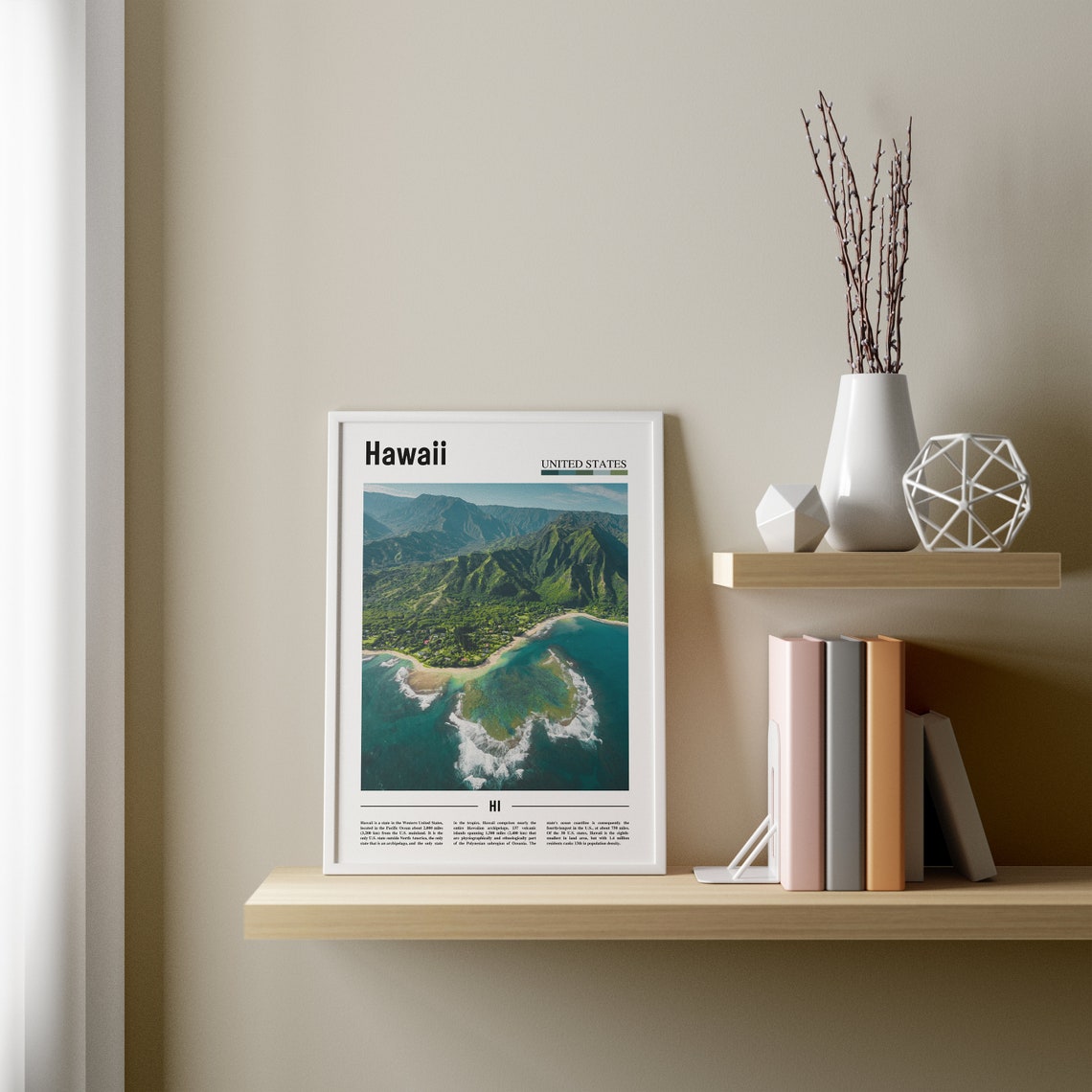 Hawaii Poster Hawaii Print Hawaii Wall Art United States Photo United States Poster United States Print Travel Poster - Image 2