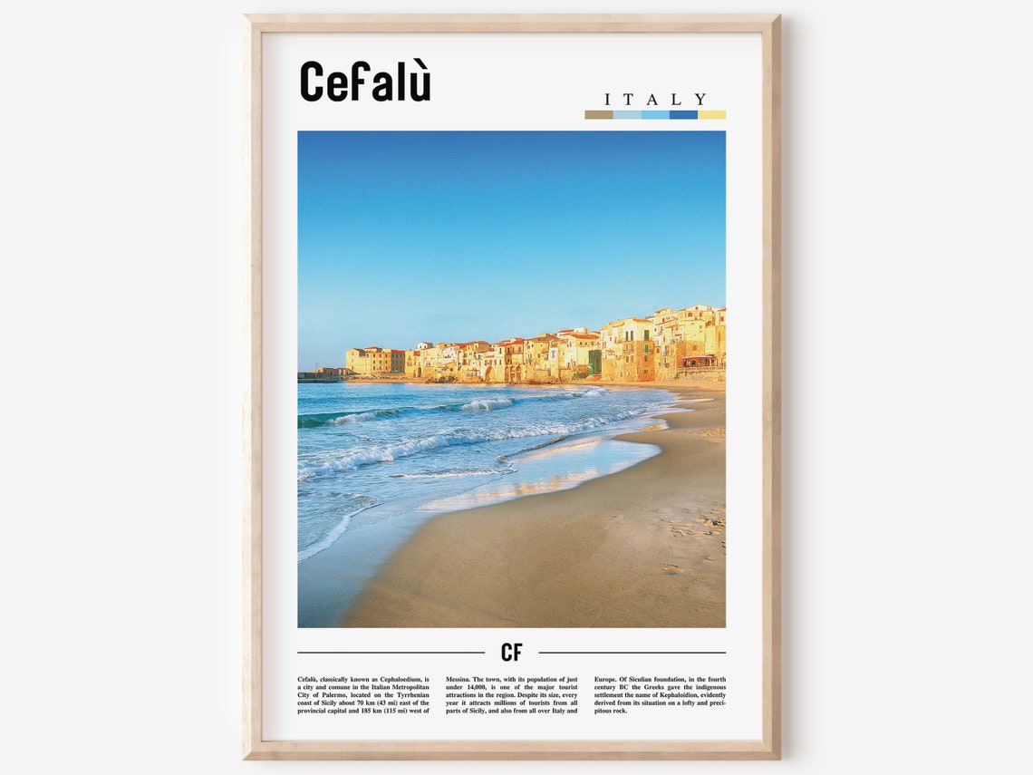 Cefal Print Cefal Poster Cefal Wall Art Italy Photo Italy Poster Italy Print Italy Wall Art Minimal Travel Poster