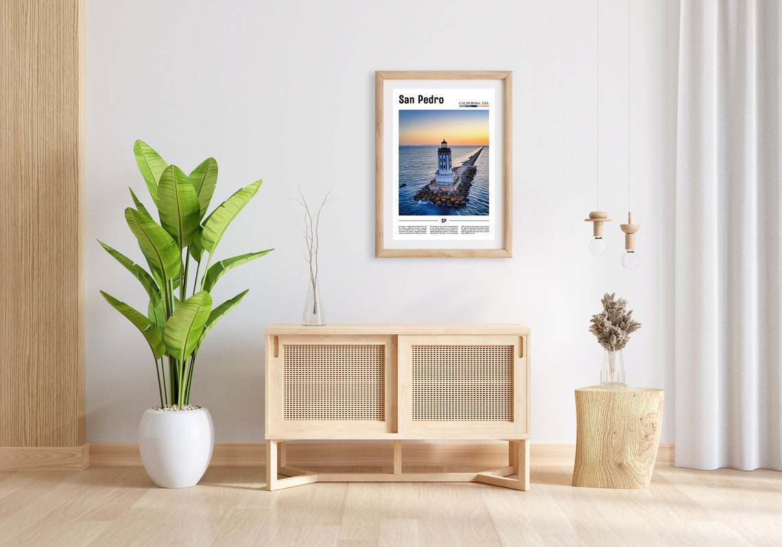 San Pedro Print San Pedro Poster San Pedro Wall Art Minimal Travel Print Minimal City Poster Travel Destination Oil Painting Poster - Image 4