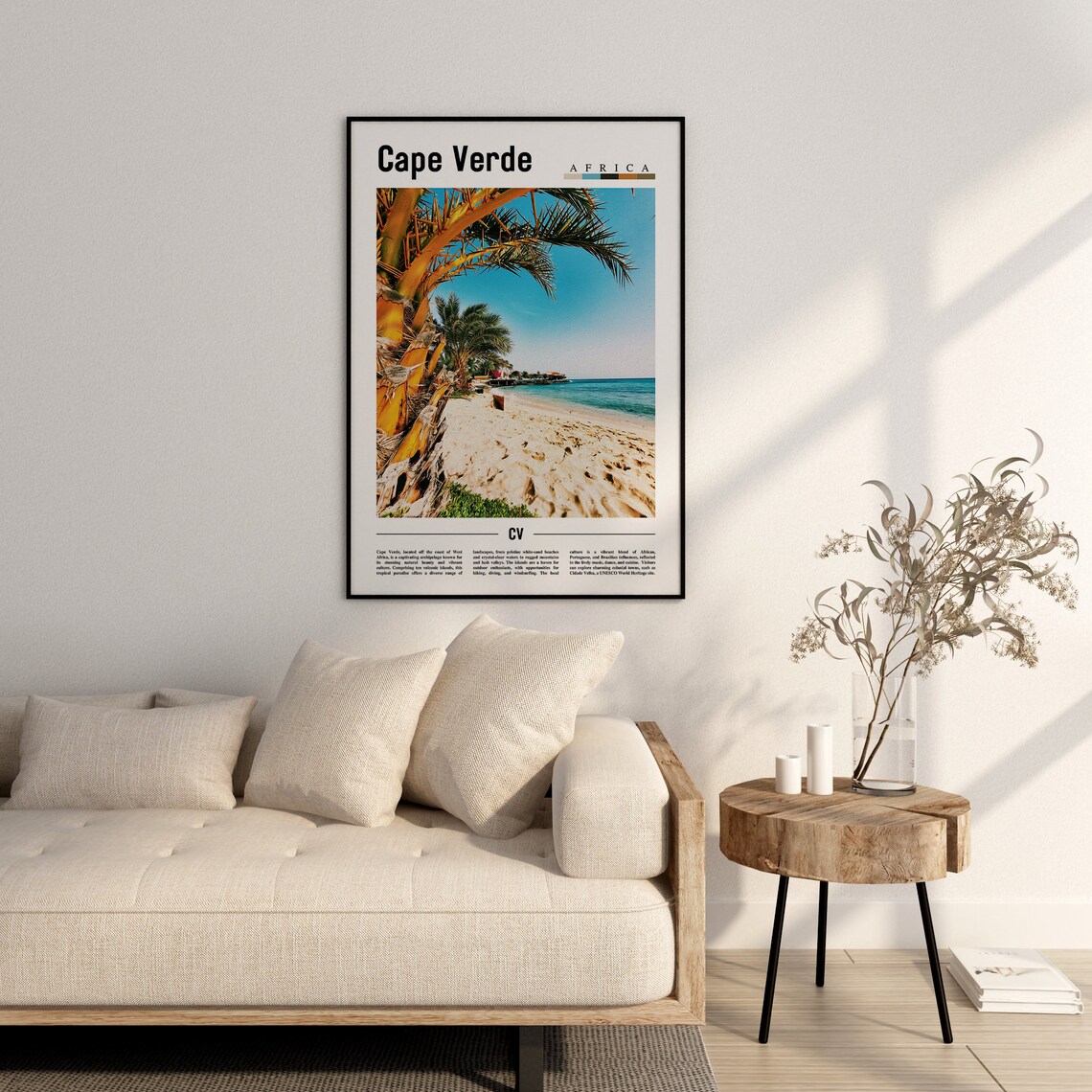 Cape Verde Minimal Travel Poster, Oil Painting - Image 3