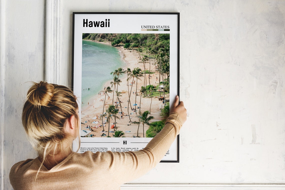 Hawaii Poster Hawaii Print Hawaii Wall Art United States Photo United States Poster United States Print Travel Poster - Image 4