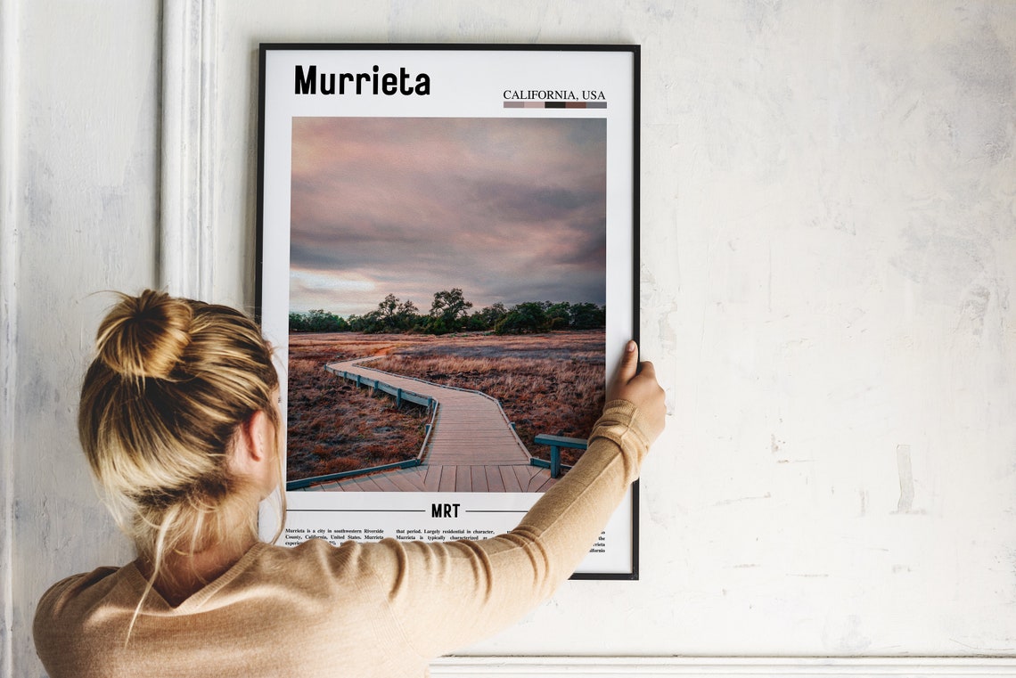 Murrieta Print Murrieta Poster Murrieta Wall Art Minimal Travel Print Minimal City Poster Travel Destination Print Oil Painting Poster - Image 4