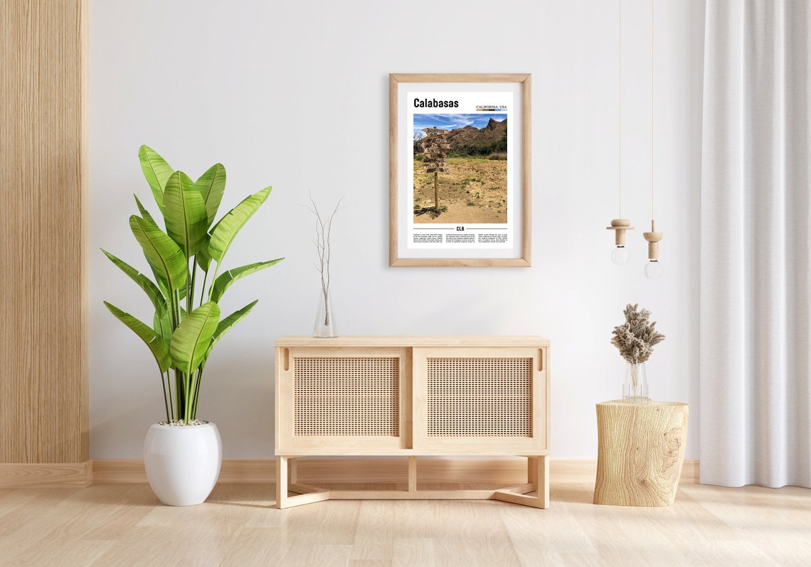 Calabasas Print Calabasas Poster Calabasas Wall Art Minimal Travel Print Minimal City Poster Travel Destination Print Oil Painting Poster - Image 4