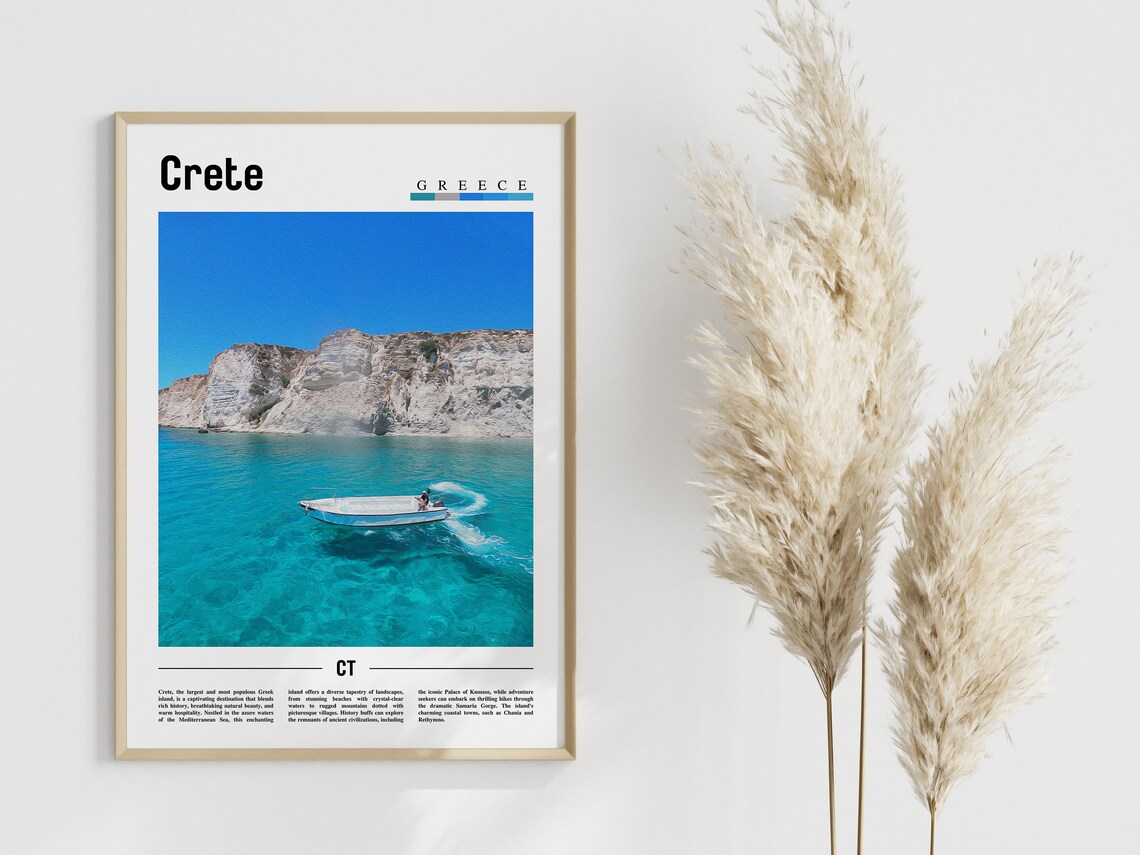 Crete Poster Crete Print Crete Wall Art Europe Photo Europe Poster Europe Print Travel Poster - Image 4