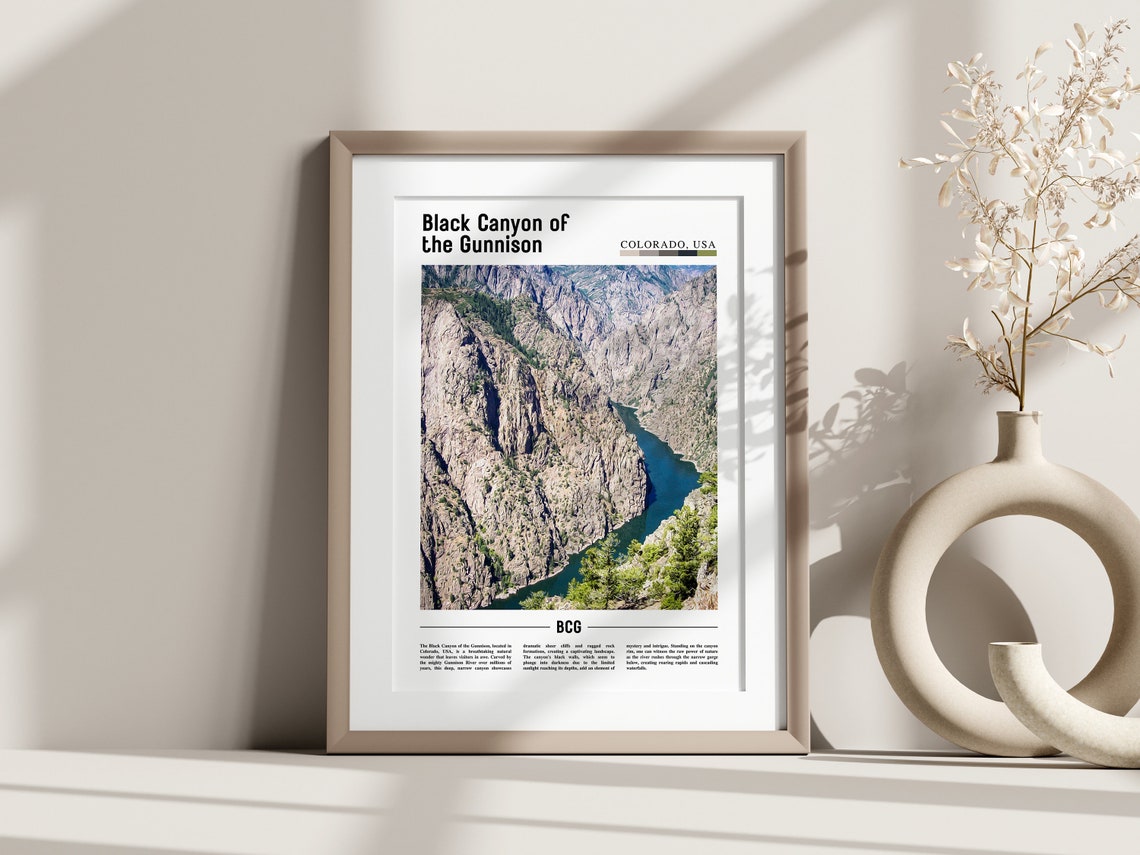 Black Canyon Of The Gunnison Poster Black Canyon Of The Gunnison Print Black Canyon Of The Gunnison Wall Art Oil Painting Poster - Image 3