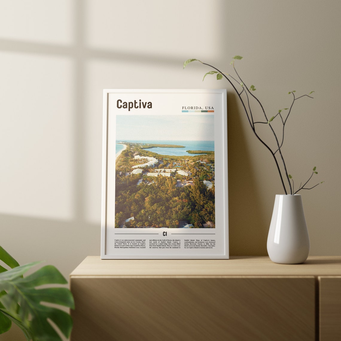 Captiva Print Captiva Poster Captiva Wall Art Oil Painting Poster Colorful City Print City Artwork Travel Artwork Travel Wall Art - Image 2