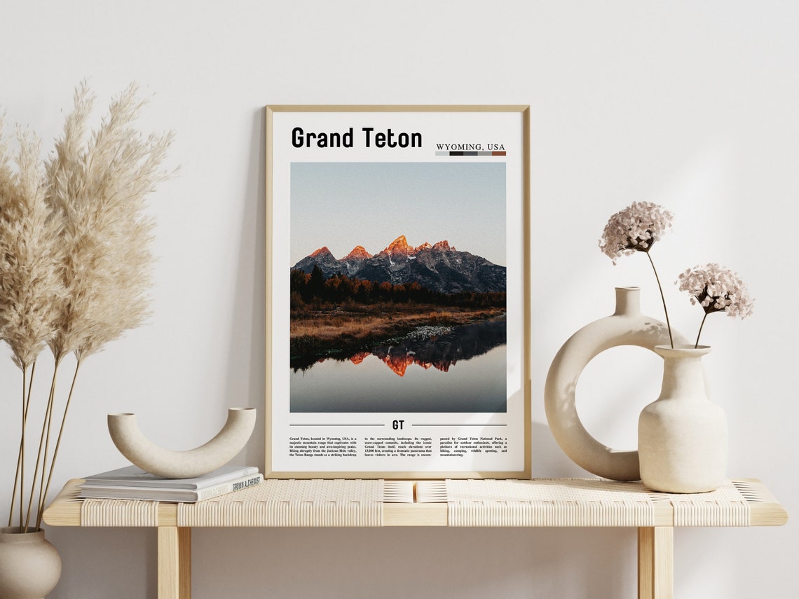Grand Teton Poster Grand Teton Print Grand Teton Wall Art United States Photo United States Poster United States Print - Image 6