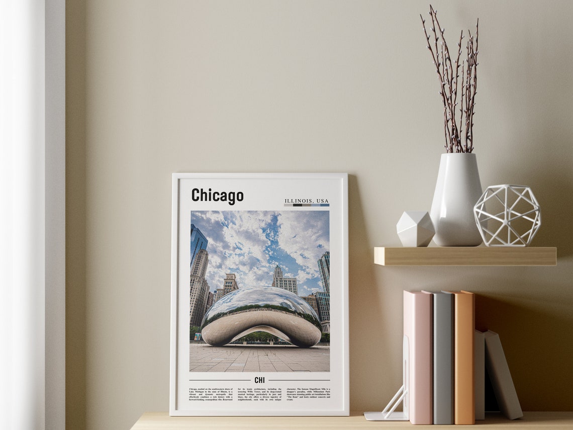 Chicago Print Chicago Poster Chicago Wall Art United States Photo United States Poster United States Print - Image 3