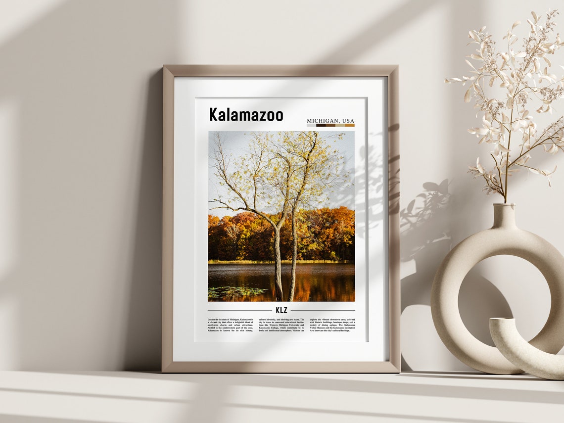 Kalamazoo Poster Kalamazoo Print Kalamazoo Wall Art United States Photo United States Poster United States Print - Image 3