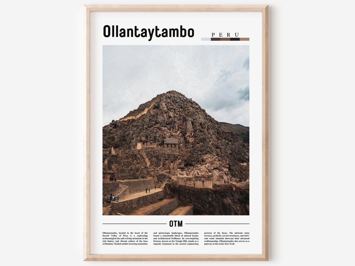 Ollantaytambo Poster Ollantaytambo Print Ollantaytambo Wall Art South America Poster South America Print Travel Poster