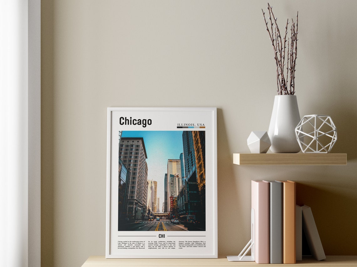 Chicago Print Chicago Poster Chicago Wall Art United States Photo United States Poster United States Print - Image 3