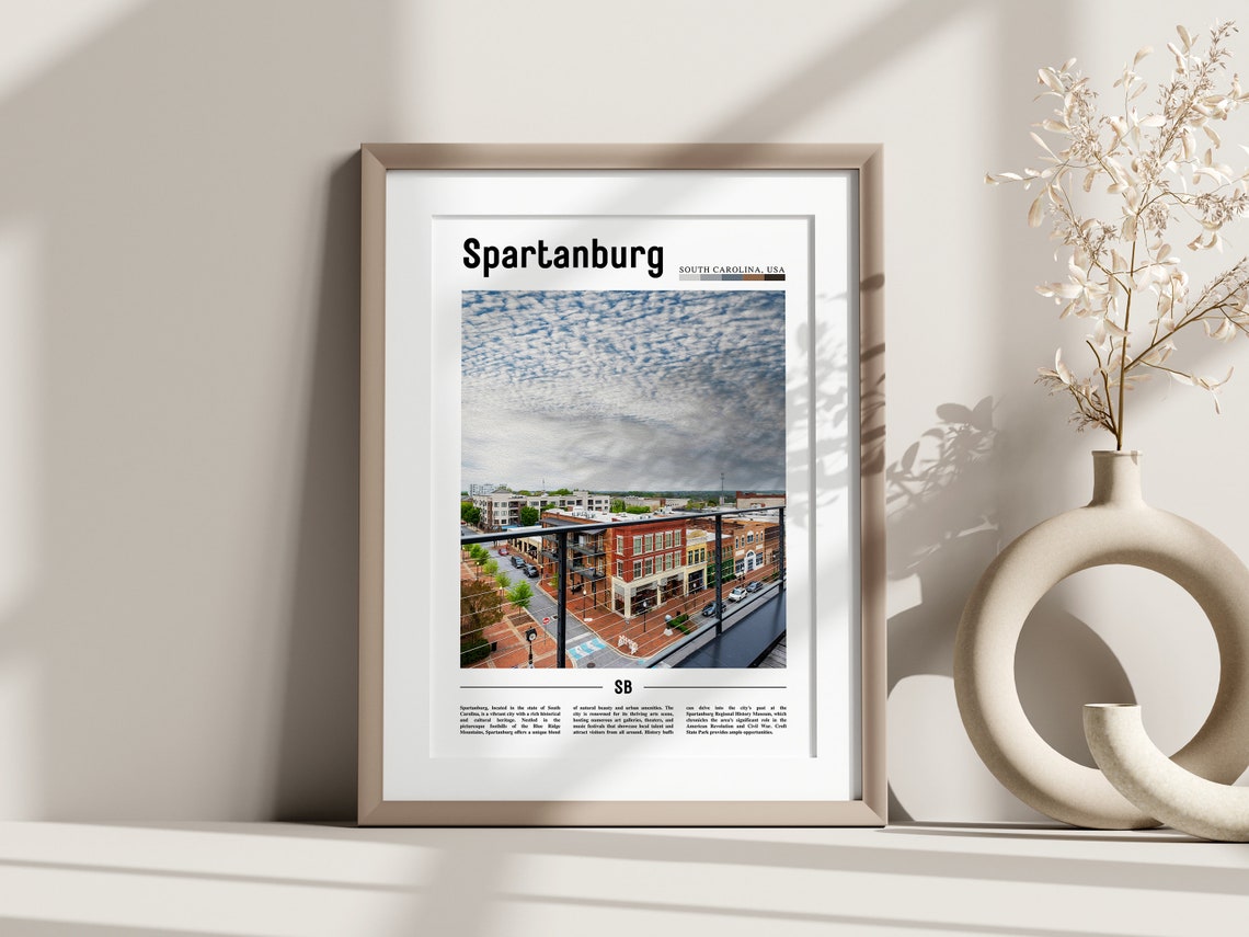 Spartanburg Poster Spartanburg Print Spartanburg Wall Art United States Photo United States Poster United States Print - Image 3