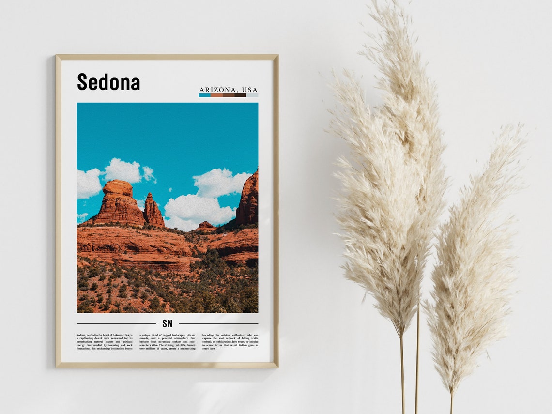 Sedona Poster Sedona Print Sedona Wall Art United States Photo United States Poster United States Print - Image 4