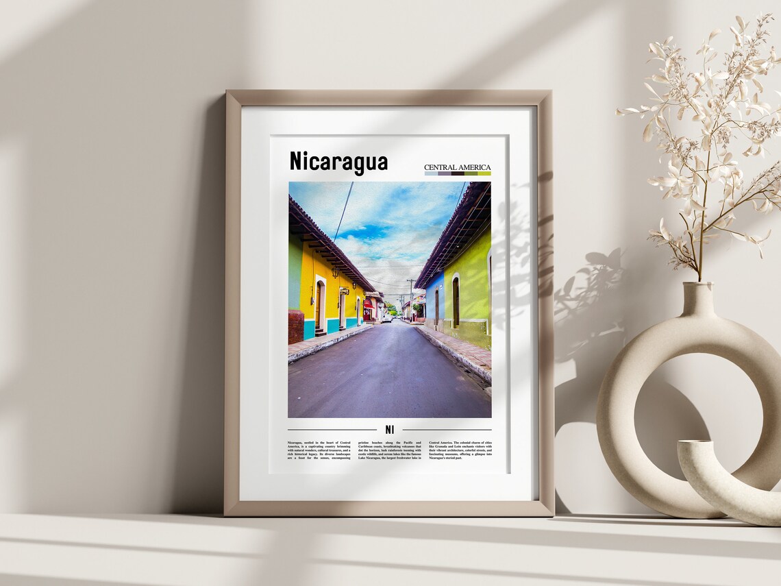 Nicaragua Travel Poster, Central America - Image 3