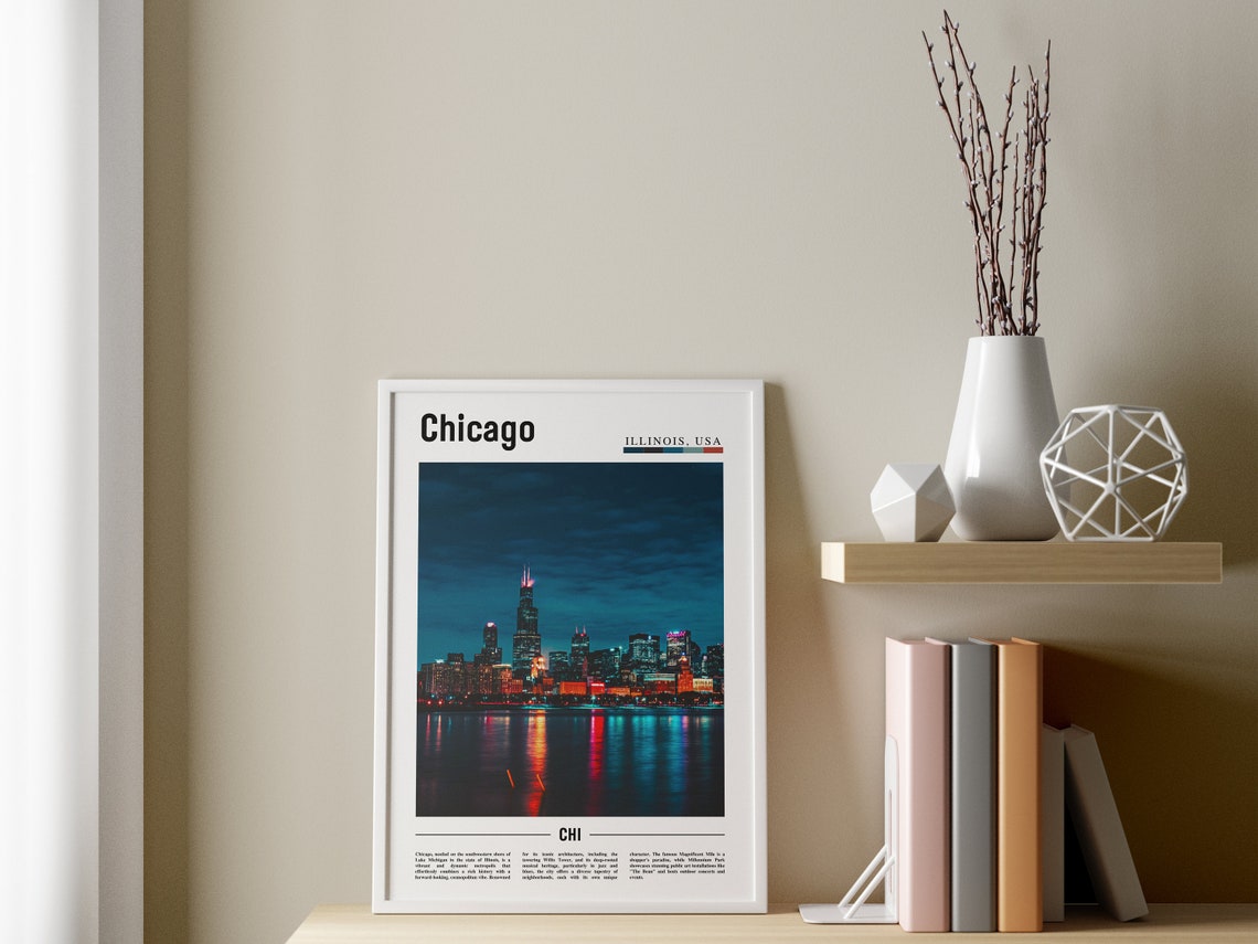 Chicago Print Chicago Poster Chicago Wall Art United States Photo United States Poster United States Print - Image 3