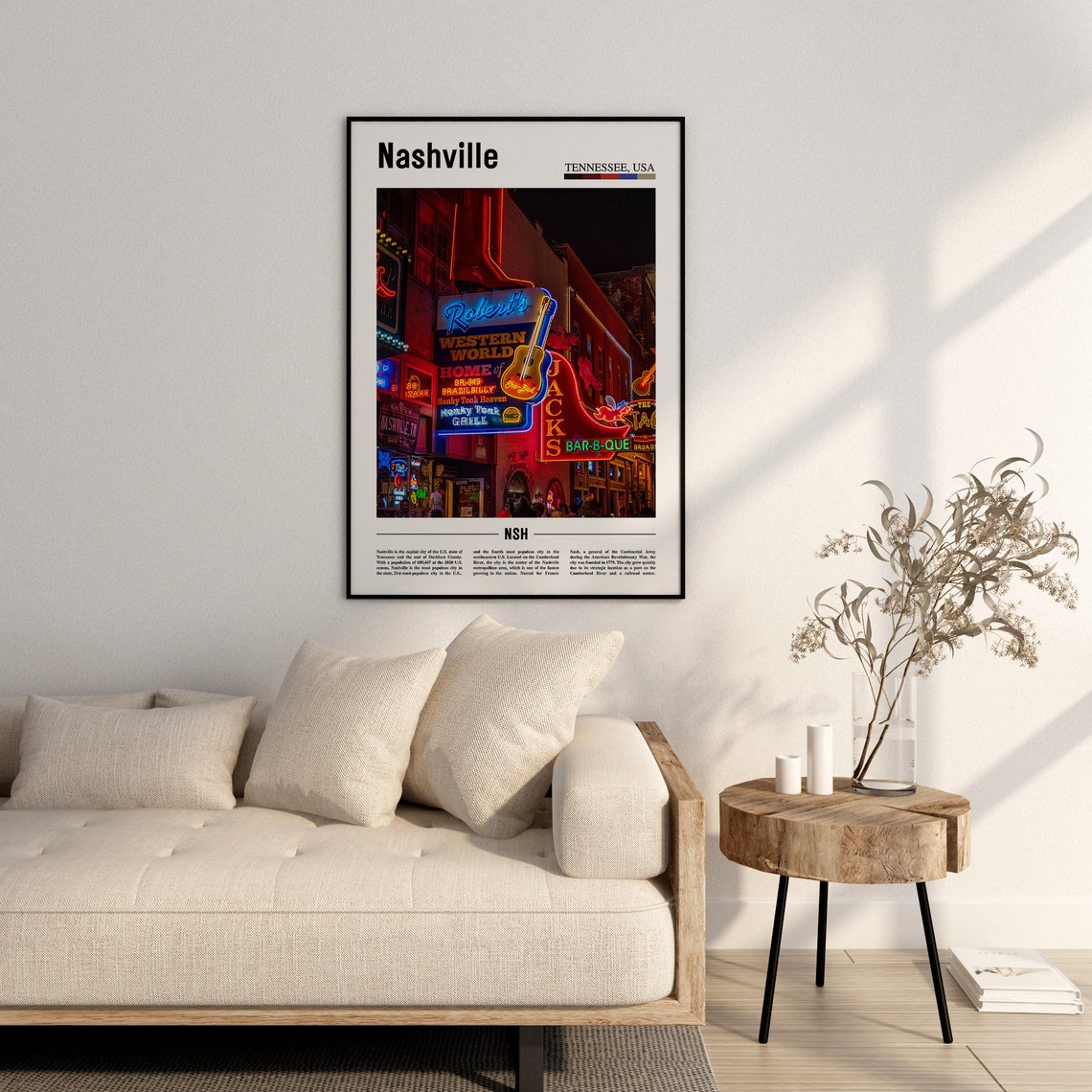 Nashville Print Nashville Poster Nashville Wall Art United States Photo United States Poster United States Print Travel Poster - Image 2