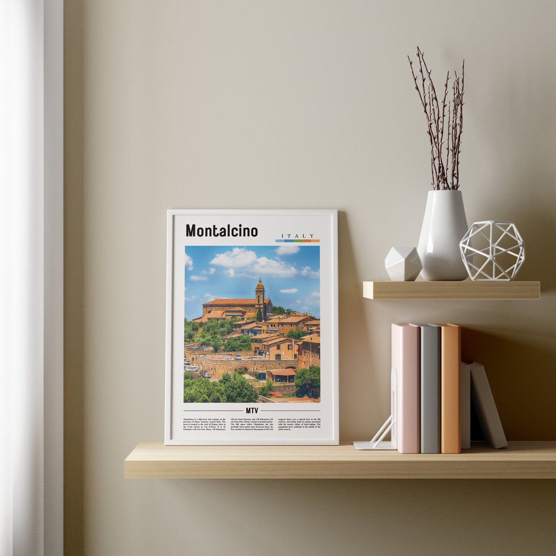 Montalcino Print Montalcino Poster Montalcino Wall Art Oil Painting Poster Colorful City Print City Artwork Travel Artwork Travel Art - Image 4
