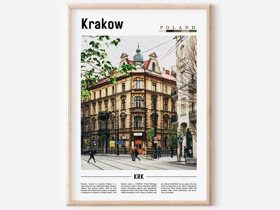 Krakow Poster Krakow Print Krakow Wall Art Europe Photo Europe Poster Europe Print Travel Poster