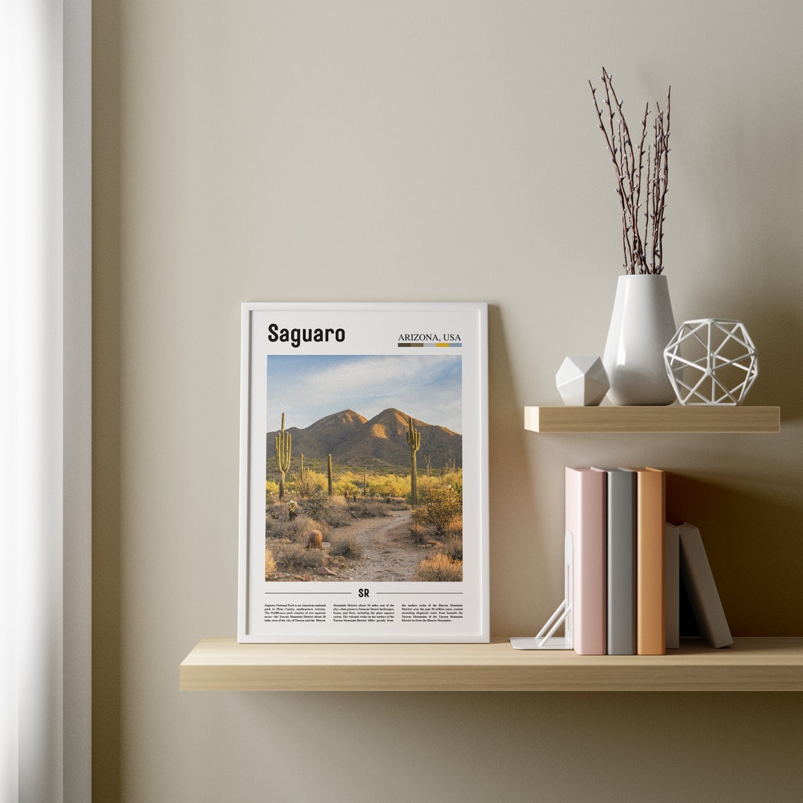 Saguaro Print Saguaro Poster Saguaro Wall Art Oil Painting Poster Colorful City Print City Artwork Travel Artwork Travel Wall Art - Image 3