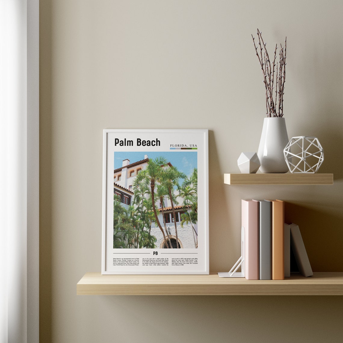 Palm Beach, Colorful City Art Print - Image 3