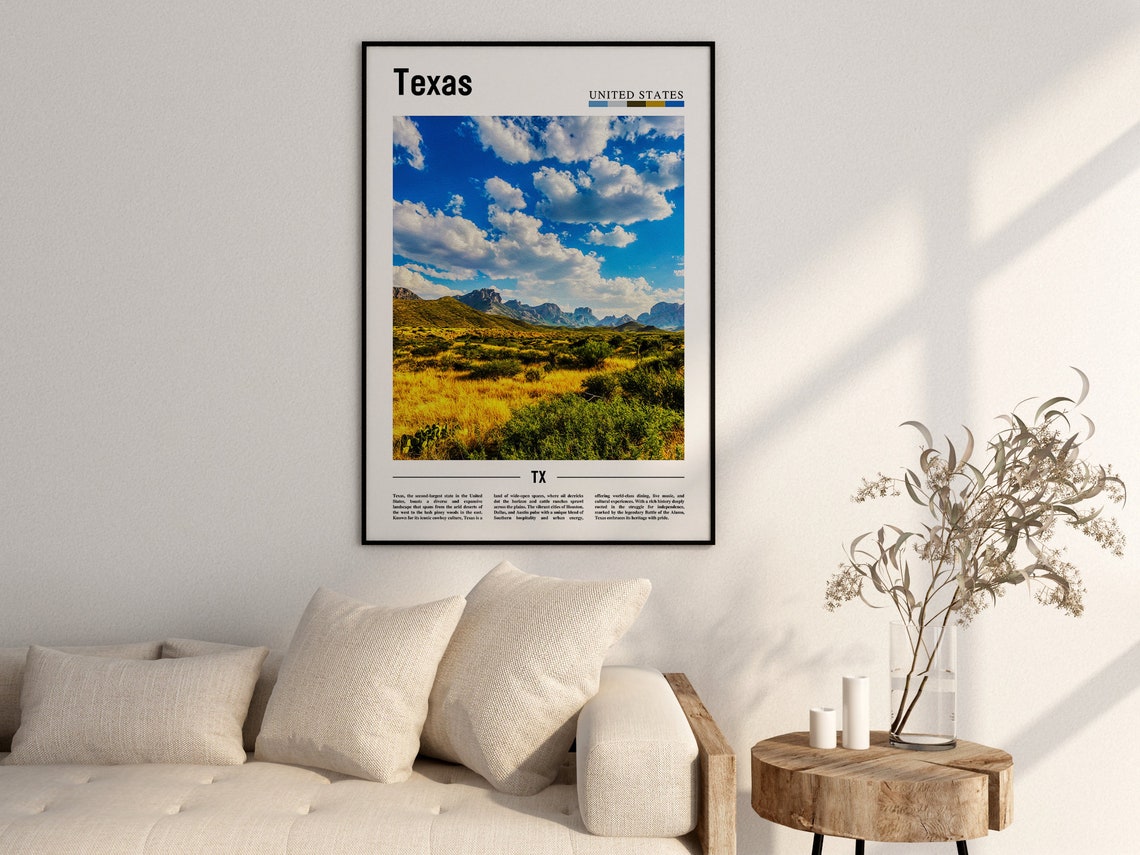 Texas Poster Texas Print Texas Wall Art Texas Photo United States Photo United States Poster United States Print - Image 2