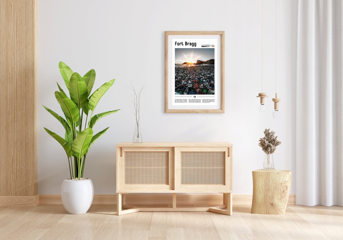 Fort Bragg Print Fort Bragg Poster Fort Bragg Wall Art Minimal Travel Print Minimal City Poster Travel Destination Oil Painting Poster - Image 3