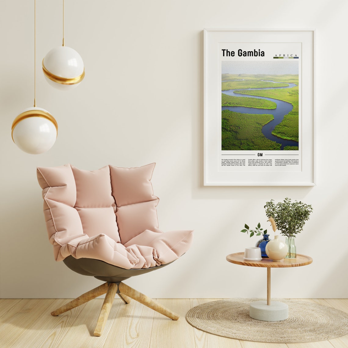 The Gambia Poster The Gambia Print The Gambia Wall Art Minimal Travel Print Travel Destination Oil Painting Poster - Image 6