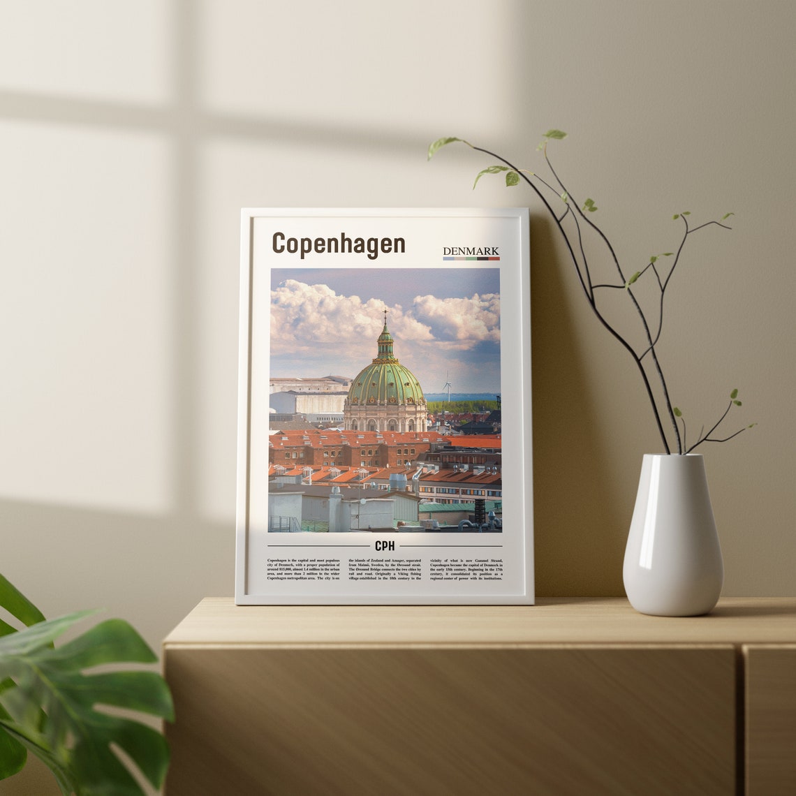 Copenhagen Print Copenhagen Poster Copenhagen Wall Art Oil Painting Poster Colorful City Print City Artwork Travel Artwork Travel Art - Image 3