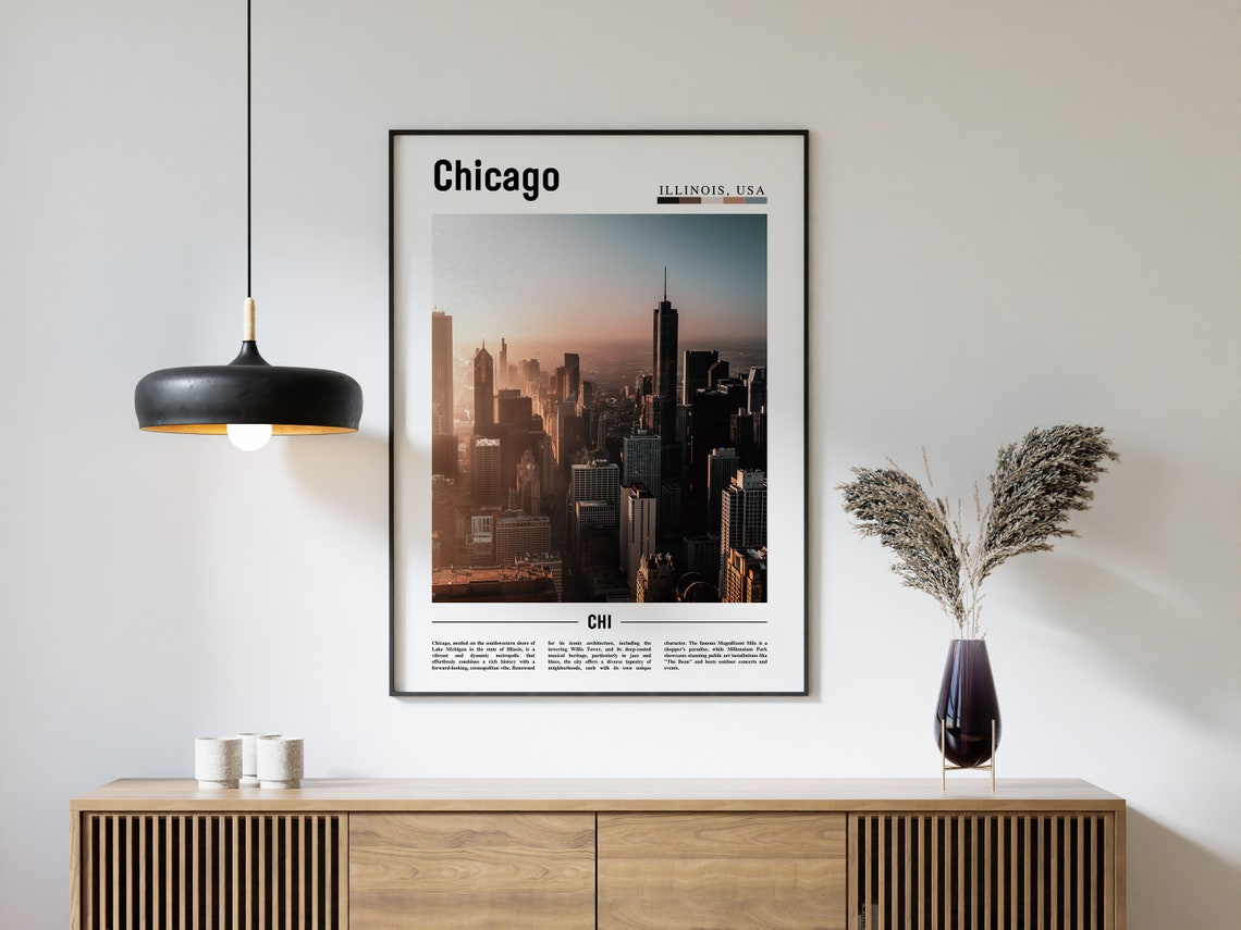 Chicago Print Chicago Poster Chicago Wall Art United States Photo United States Poster United States Print - Image 4