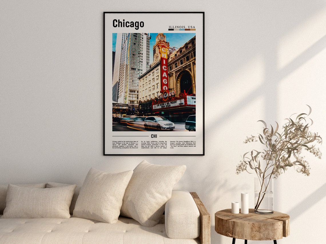 Chicago Print Chicago Poster Chicago Wall Art United States Photo United States Poster United States Print - Image 2
