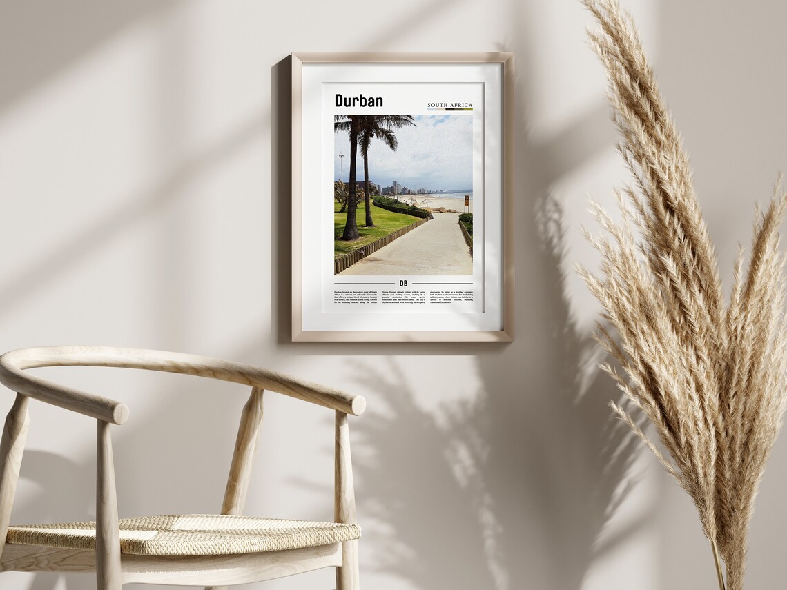 Durban Minimal Travel Poster, Oil Painting - Image 2