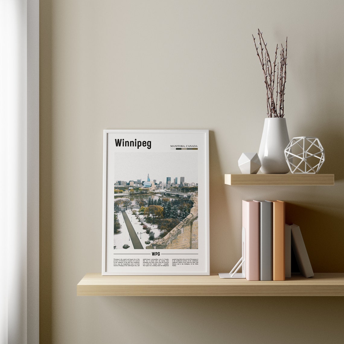 Winnipeg Print Winnipeg Poster Winnipeg Wall Art Minimal Travel Print Minimal City Poster Travel Destination Print Oil Painting Poster - Image 2