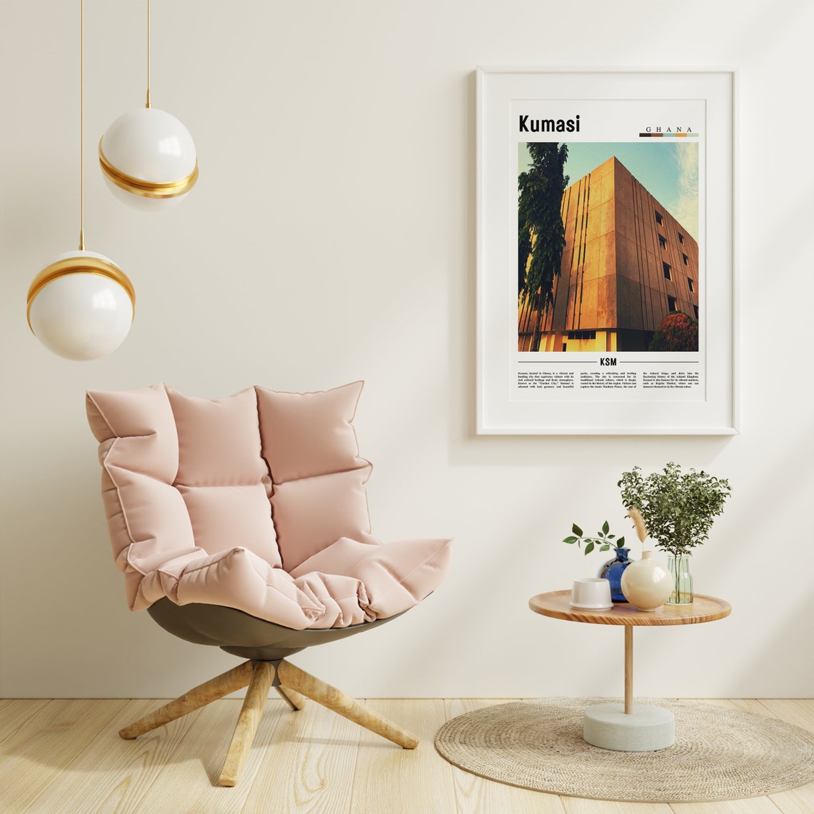Kumasi Poster Kumasi Print Kumasi Wall Art Minimal Travel Print Travel Destination Oil Painting Poster - Image 6