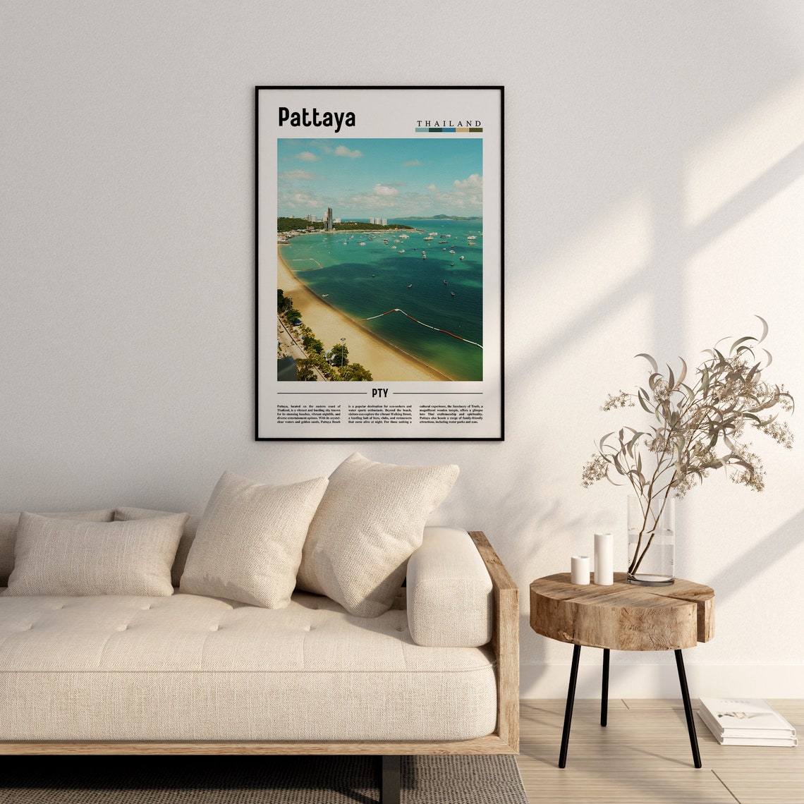 Pattaya Poster Pattaya Print Pattaya Wall Art Asia Print Asia Poster Asia Photo Minimal Travel Poster - Image 2