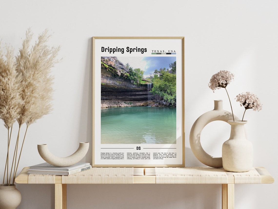 Dripping Springs Poster Dripping Springs Print Dripping Springs Wall Art United States Photo United States Poster United States Print - Image 5