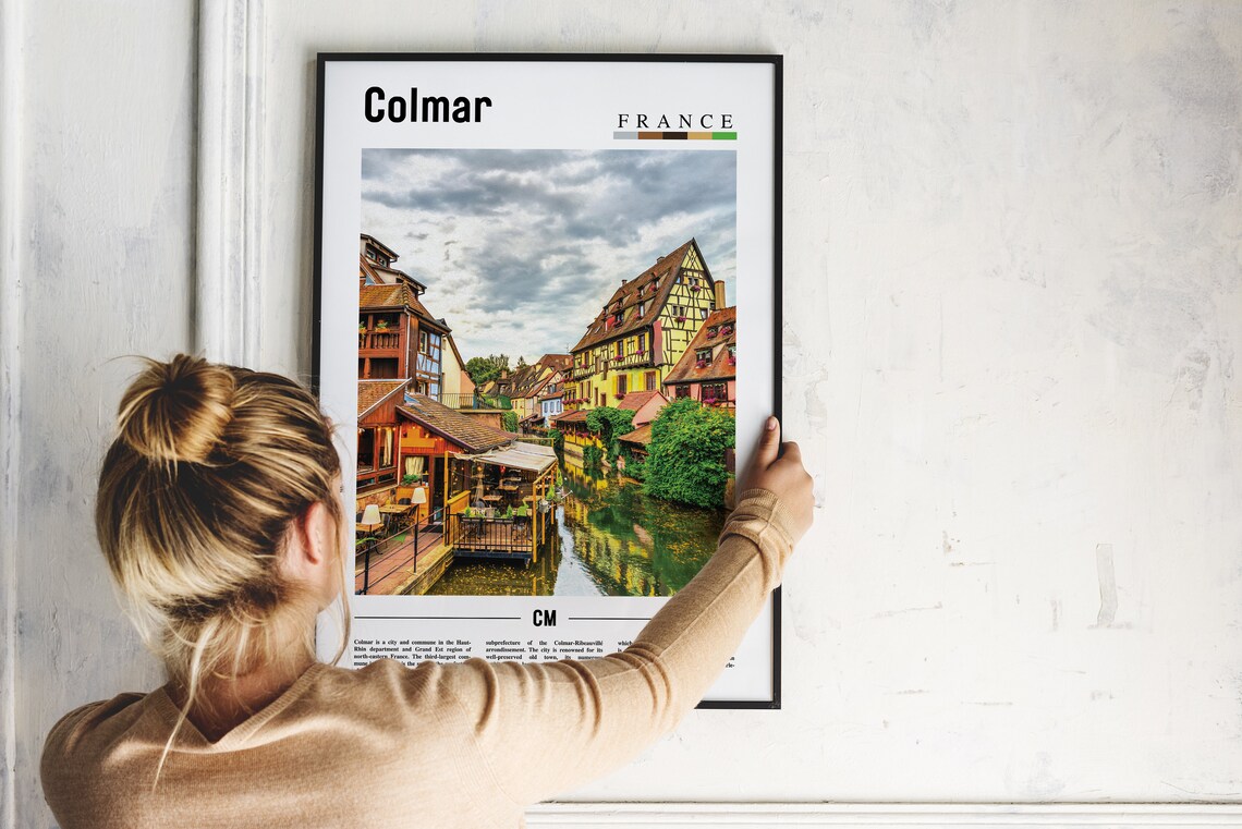 Colmar Travel Poster, Colorful City Artwork - Image 4