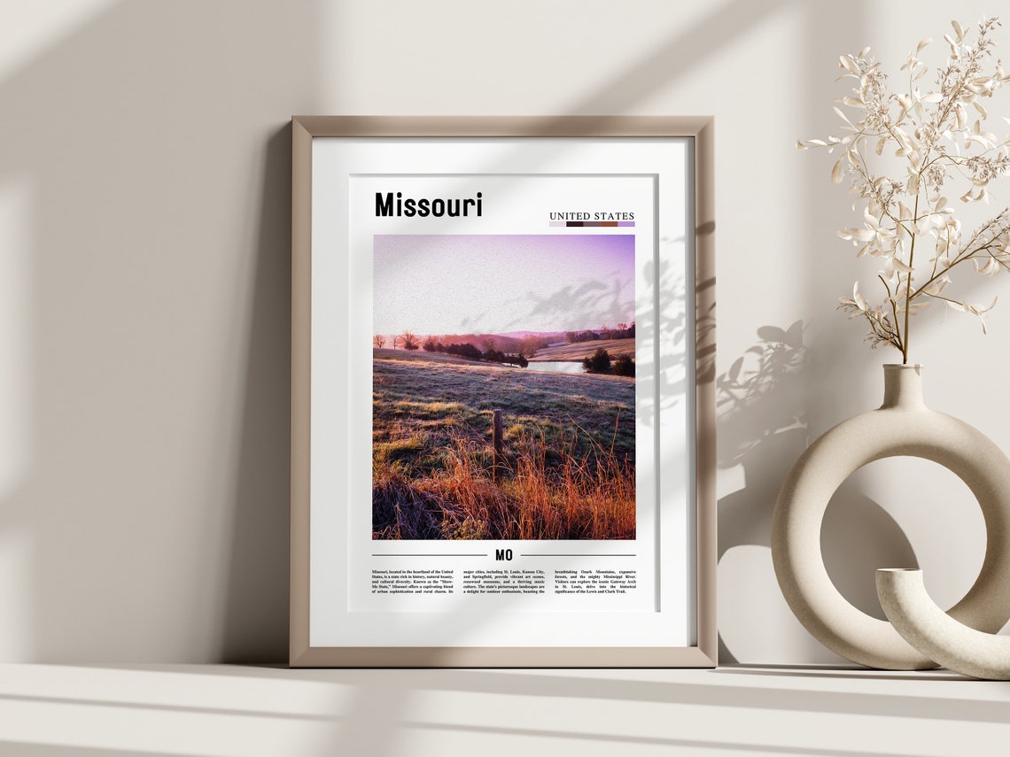 Missouri Poster Missouri Print Missouri Wall Art United States Photo United States Poster United States Print - Image 3