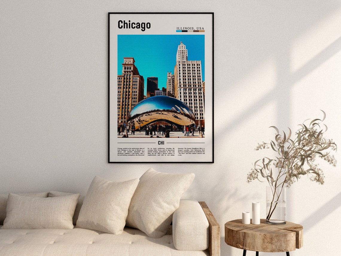 Chicago Print Chicago Poster Chicago Wall Art United States Photo United States Poster United States Print - Image 2