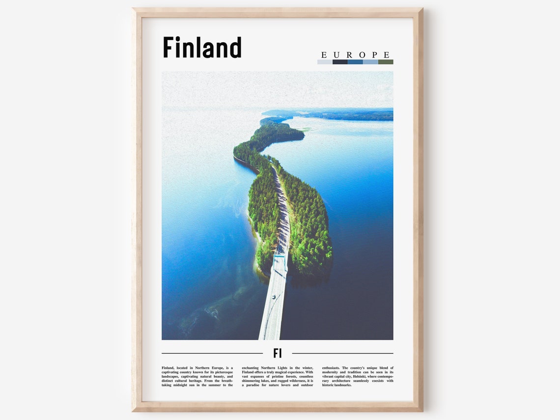 Finland Poster Finland Print Finland Wall Art Europe Photo Europe Poster Europe Print Travel Poster