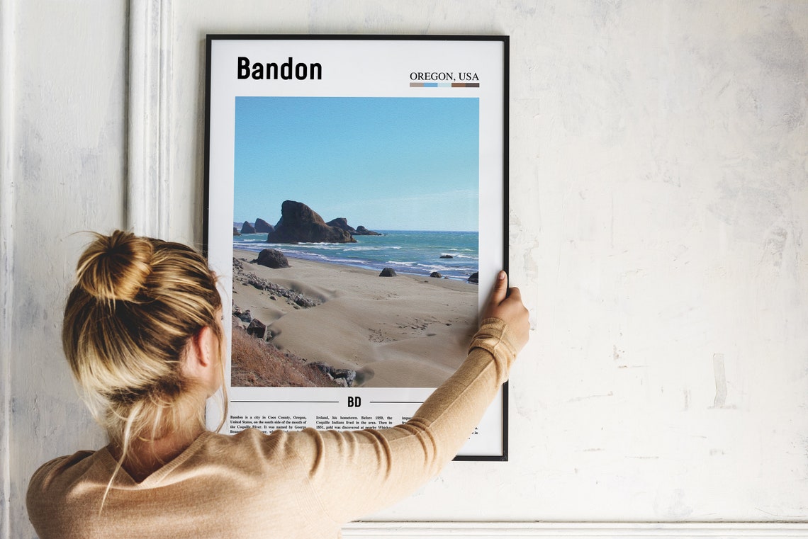 Bandon Print Bandon Poster Bandon Wall Art Oil Painting Poster Colorful City Print City Artwork Travel Artwork Travel Wall Art - Image 4