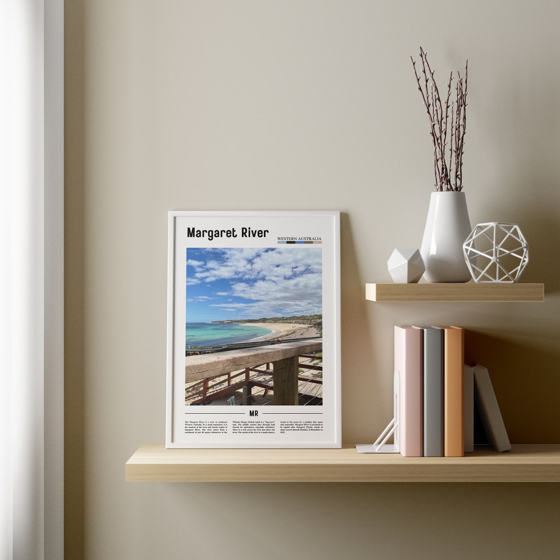 Margaret River Print Margaret River Poster Margaret River Wall Art Minimal Travel Print Minimal City Poster Travel Oil Painting Poster - Image 3