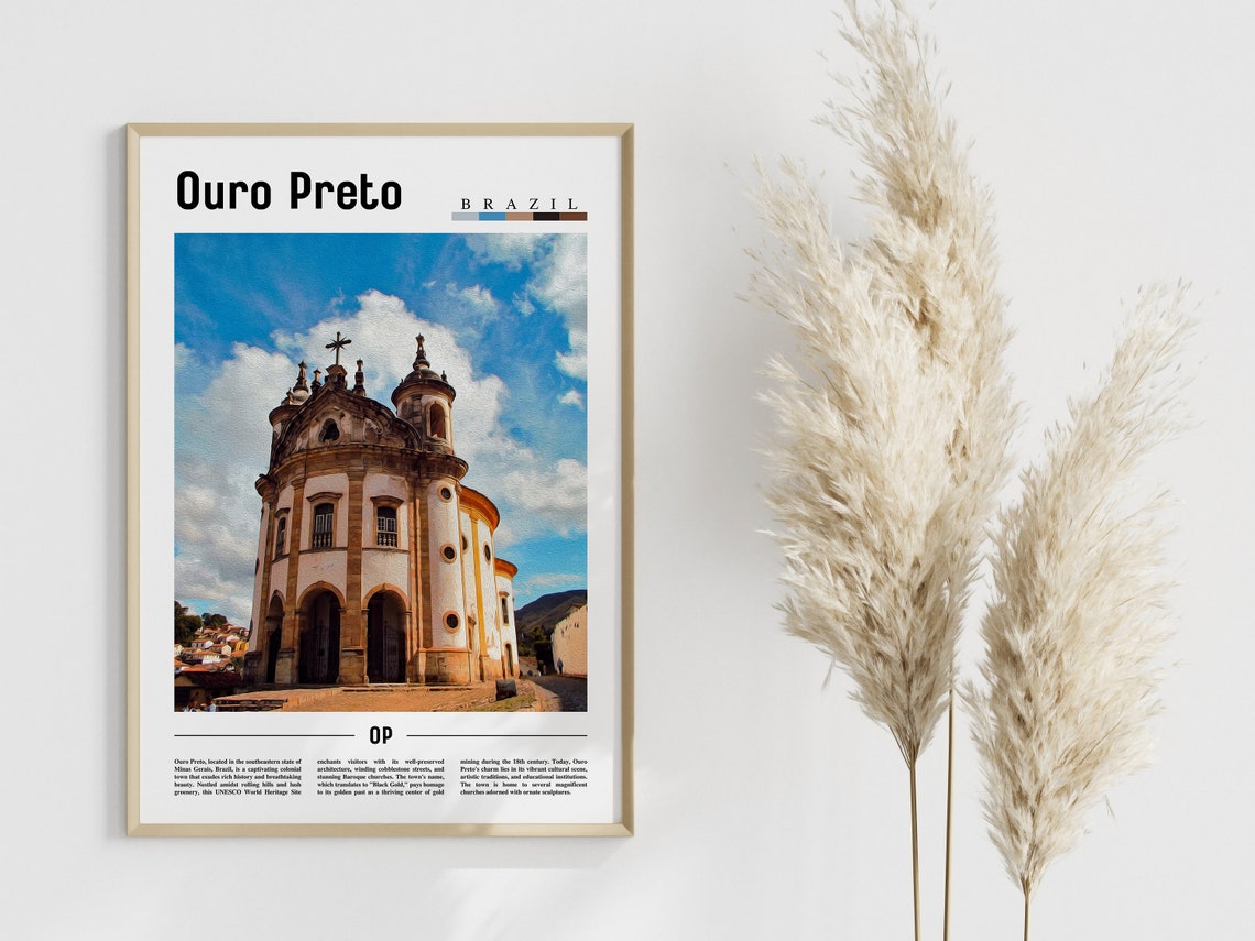 Ouro Preto Poster Ouro Preto Print Ouro Preto Wall Art South America Poster South America Print Travel Poster - Image 4
