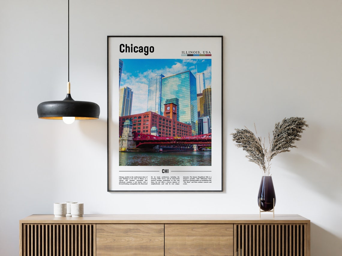 Chicago Print Chicago Poster Chicago Wall Art United States Photo United States Poster United States Print - Image 4