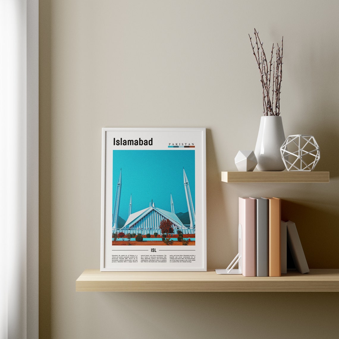 Islamabad Poster Islamabad Print Islamabad Wall Art Asia Print Asia Poster Asia Photo Minimal Travel Poster - Image 3