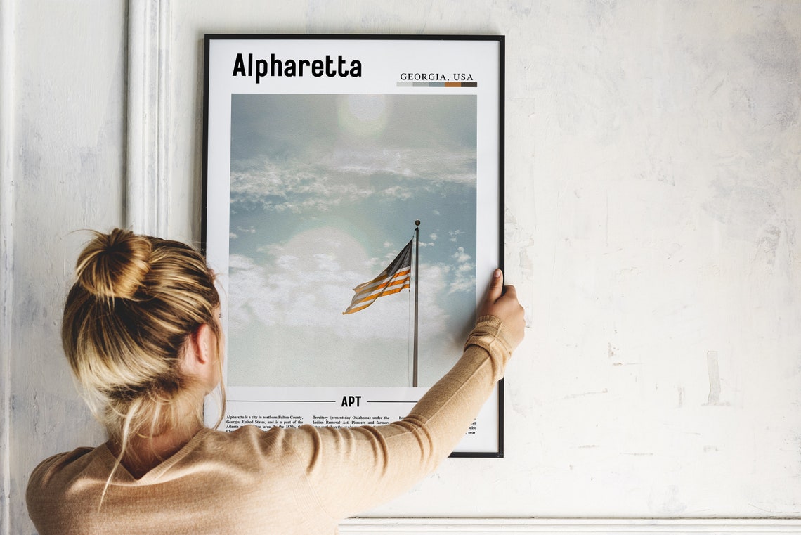 Alpharetta Print Alpharetta Poster Alpharetta Wall Art United States Photo United States Poster United States Print Travel Poster - Image 4